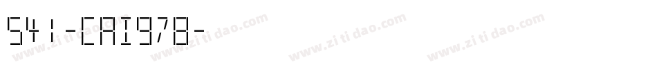 541-CAI978字体转换