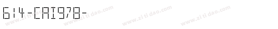 614-CAI978字体转换