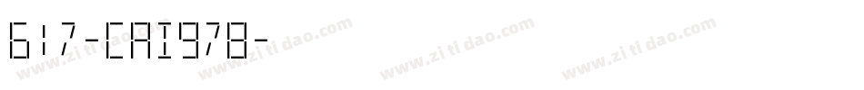 617-CAI978字体转换