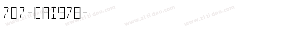 707-CAI978字体转换