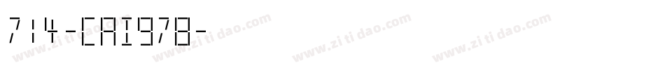 714-CAI978字体转换