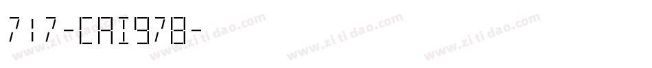 717-CAI978字体转换