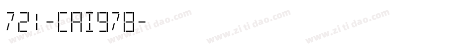 721-CAI978字体转换