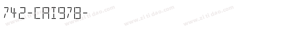 742-CAI978字体转换