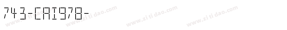 743-CAI978字体转换