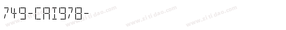 749-CAI978字体转换