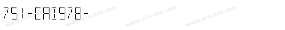 751-CAI978字体转换