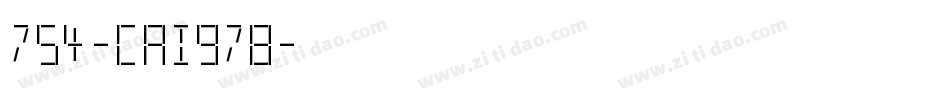 754-CAI978字体转换