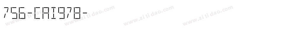 756-CAI978字体转换