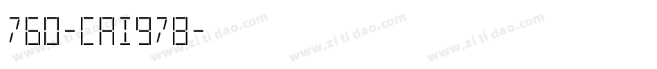 760-CAI978字体转换