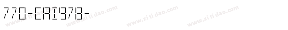 770-CAI978字体转换