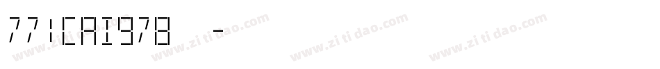 771cai978字体字体转换