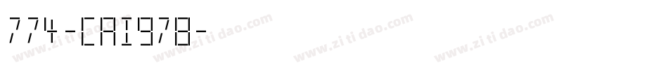 774-CAI978字体转换