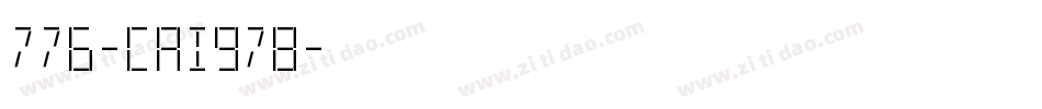 776-CAI978字体转换