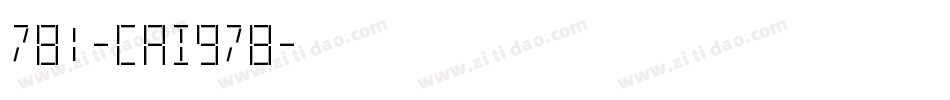 781-CAI978字体转换