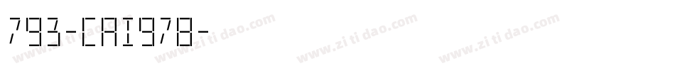 793-CAI978字体转换