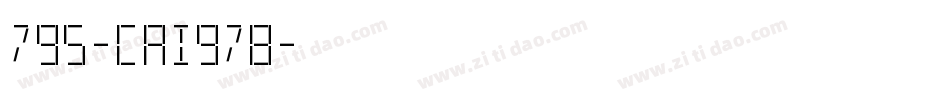 795-CAI978字体转换