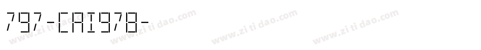 797-CAI978字体转换