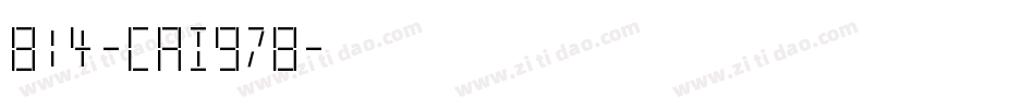 814-CAI978字体转换