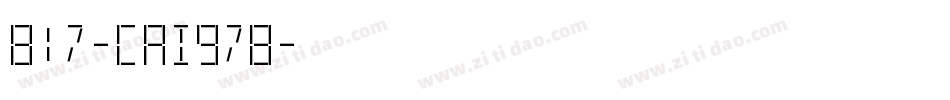 817-CAI978字体转换