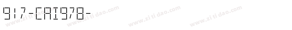 917-CAI978字体转换