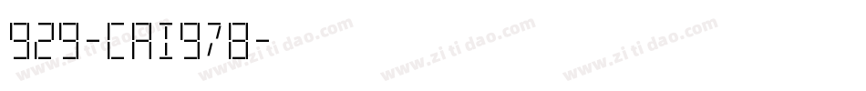 929-CAI978字体转换