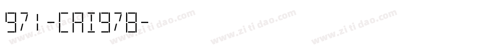 971-CAI978字体转换