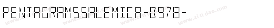 PentagramsSalemica-B978字体转换