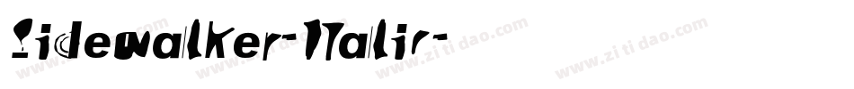 Sidewalker-Italic字体转换