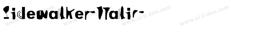Sidewalker-Italic字体转换