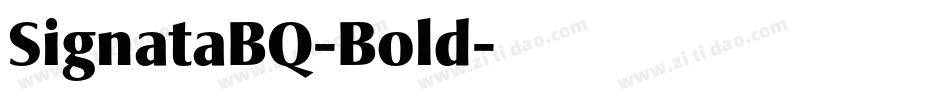 SignataBQ-Bold字体转换