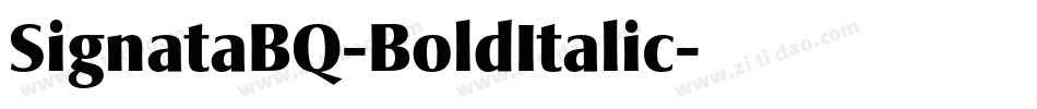 SignataBQ-BoldItalic字体转换