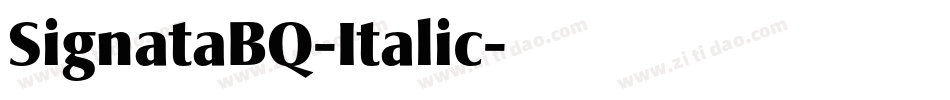 SignataBQ-Italic字体转换