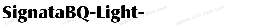 SignataBQ-Light字体转换