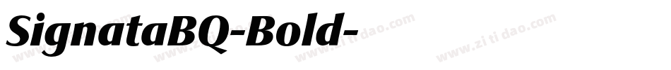 SignataBQ-Bold字体转换