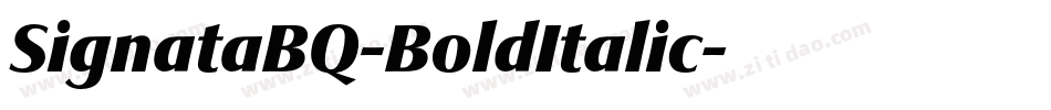 SignataBQ-BoldItalic字体转换