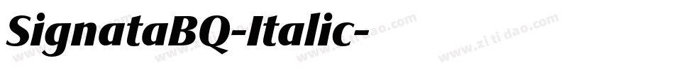 SignataBQ-Italic字体转换