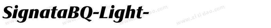 SignataBQ-Light字体转换