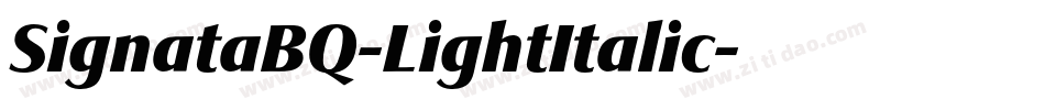 SignataBQ-LightItalic字体转换