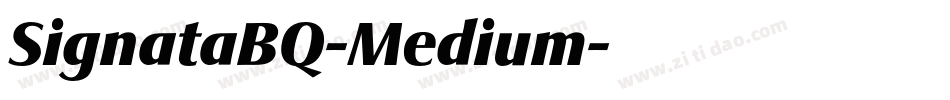 SignataBQ-Medium字体转换