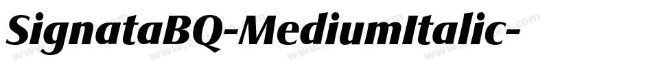 SignataBQ-MediumItalic字体转换