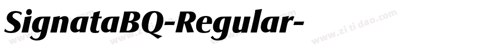 SignataBQ-Regular字体转换