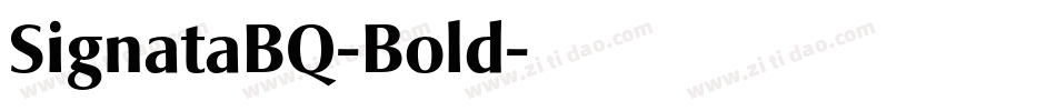 SignataBQ-Bold字体转换