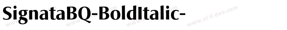 SignataBQ-BoldItalic字体转换