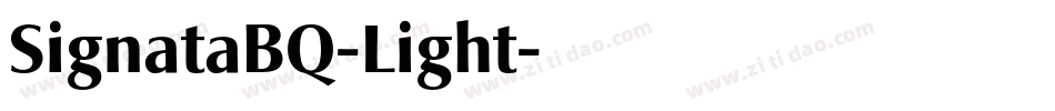 SignataBQ-Light字体转换