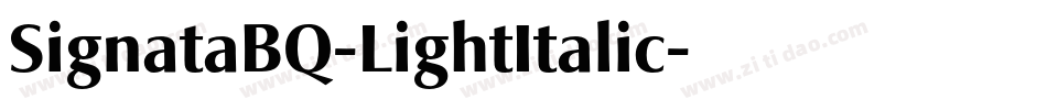 SignataBQ-LightItalic字体转换