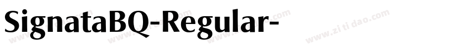 SignataBQ-Regular字体转换