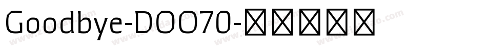 Goodbye-DOO70字体转换