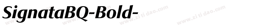 SignataBQ-Bold字体转换