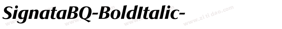 SignataBQ-BoldItalic字体转换